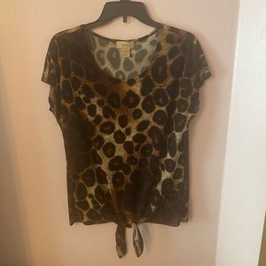 Cheetah print blouse
